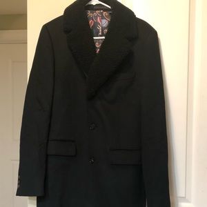 Ted Baker Black Peacoat Sz Small